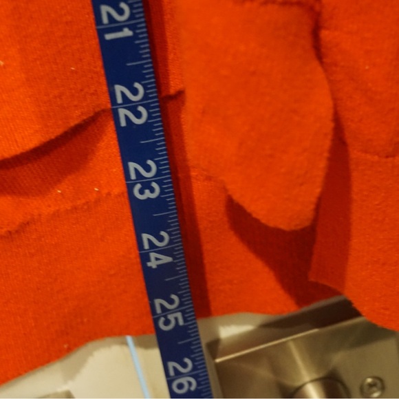 LOFT red/orange textured sweater Medium - Picture 4 of 4